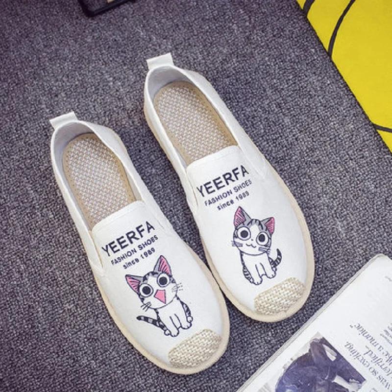 spring and autumn new women's shoes lightweight breathable Korean students flat canvas casual shoes