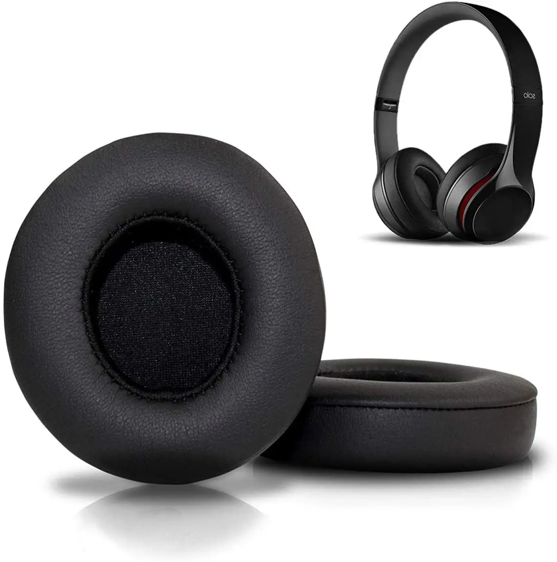 

Beats Solo 2 & 3 Earpad Replacement - Memory Foam Replacement Ear Pads Wireless Headphone Covers Headset Pads Sponge Earpads Cus