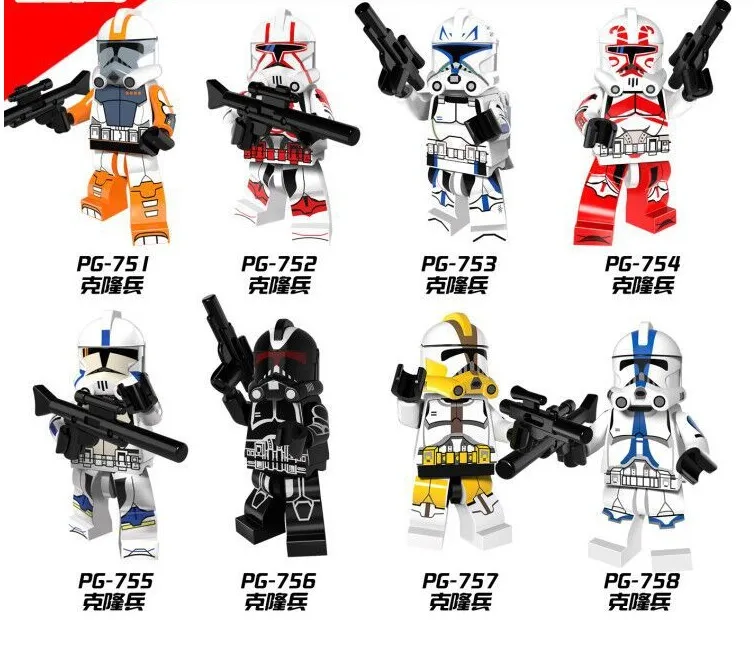 

Legoed Cartoon Star Wars clone trooper Building Blocks Figures Children Gift Toys