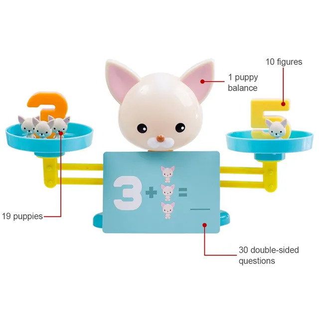 US $40.82 Dog Monkey Pig Balance Math Kids Preschool Education Match Balancing Scale Number Game Learn Add Su
