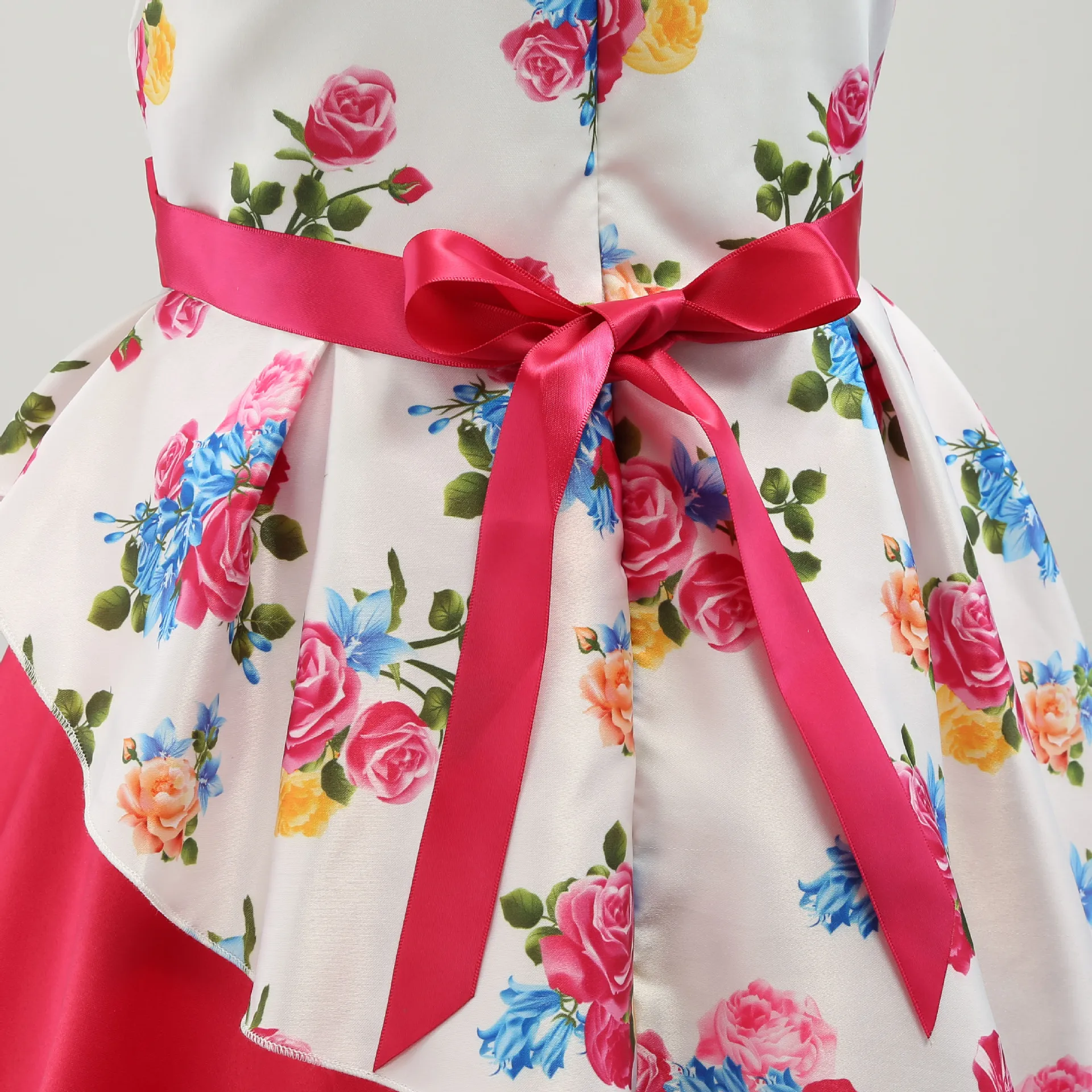 New Flower Girls Striped Organza Dress Baby Kids Easter Wedding Party Fancy 733 