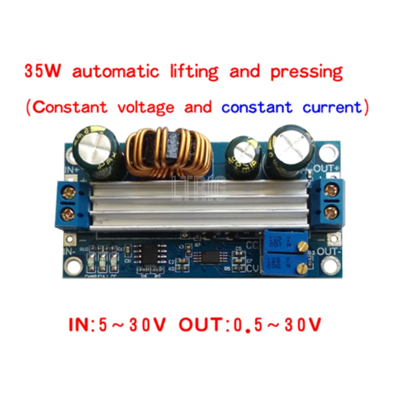 

LTRIG customized 1Pcs DC automatic boost/step-down converter CV DC 0.5-30V 4A power module, adjustable power voltmeter