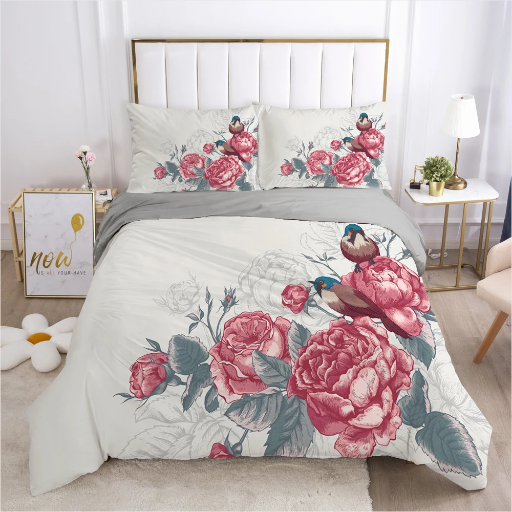Bedding Set Duvet Cover Pillowcases Comforter/Quilt/Blanket Cover Luxury 3D HD Quality Printed Reactive Queen Single purple 5