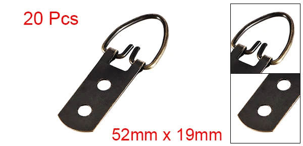 Uxcell 20/40 шт кольцо в виде буквы D рисунок Вешалки 42x16-88x22mm цвет серебро/золото/бронза/Черный Ассортимент Набор для фото висит решения - Цвет: Bronze 52x20mm 20pcs