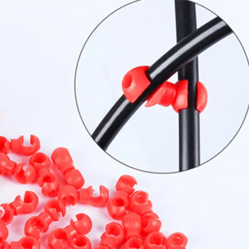 Bike Brake Cable Clips 10Pcs/Set S Buckle Shift Clips Rotatable MTB Brake Line Clip Ring Clasp