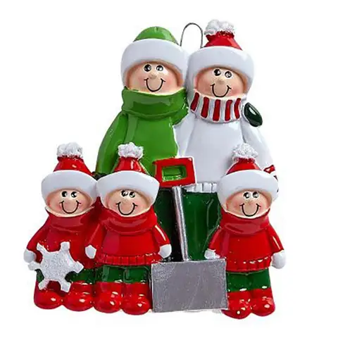 Christmas Tree Pendant DIY Name Smiling Christmas Ornaments PVC Personalized Family Pendant New Year Christmas Decoration