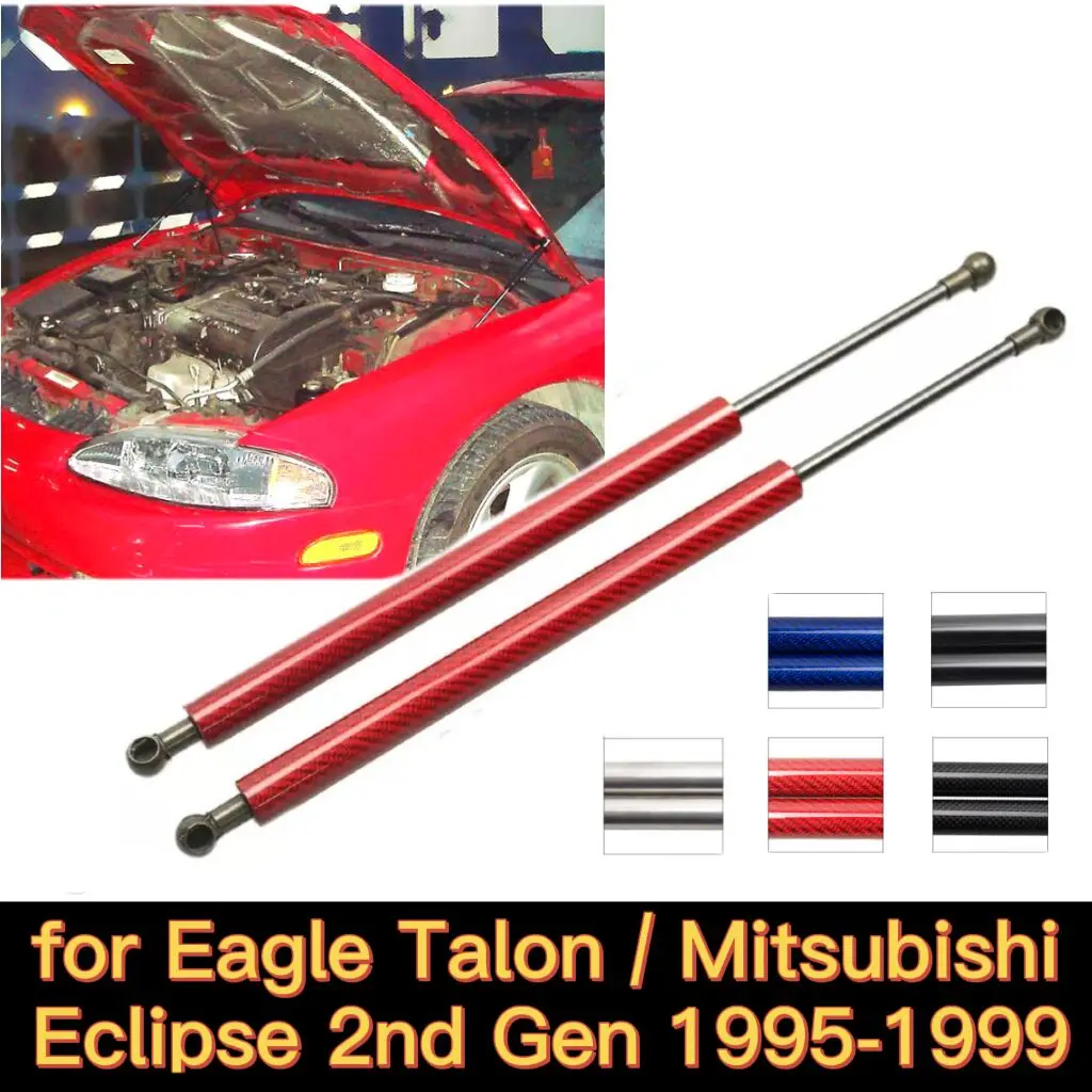 Per 1995-1999 Eagle Talon / Mitsubishi Eclipse 2Nd Gen Cofano Anteriore Puntoni A Gas Supporto Di Sollevamento Ammortizzatore Ammortizzatore Asta Cari