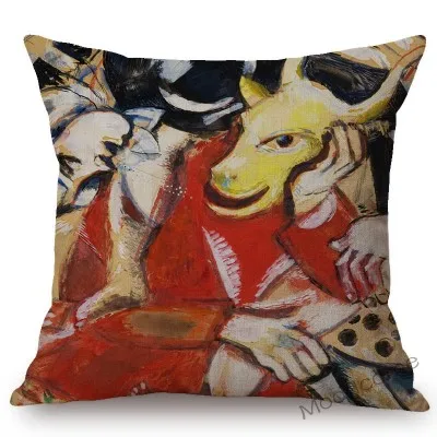 Современная картина маслом Художественный суперреалистический кубатский импрессиоизм Марк Шагал известное произведение искусства Наволочка на день рождения скрипач наволочка