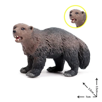 

2pcs Simulation Wolf Figurine Animal Model Home Decoration kids Educational Toy For Children Gift