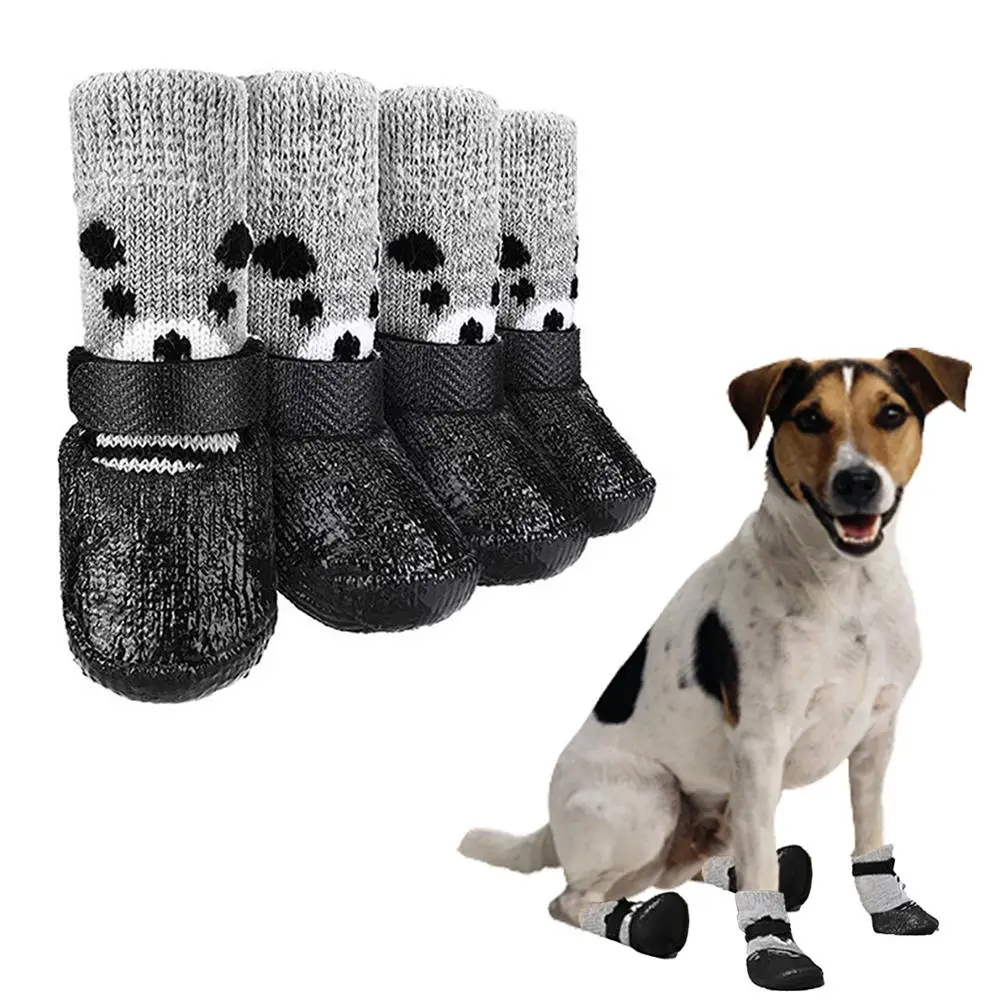 4pcs Dog Boots Shoes Socks Waterproof Dog Shoes Rain Snow Dog Booties Anti  Slip Dog Sock Shoes Indoor Dog Shoes With Drawstring|Dog Shoes| - AliExpress