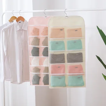 

Travel Lingerie Hanging Storage Bag Organizer Wardrobe Closet Home and Baby Type of Stockings Organizadores Ropa Interior Grid