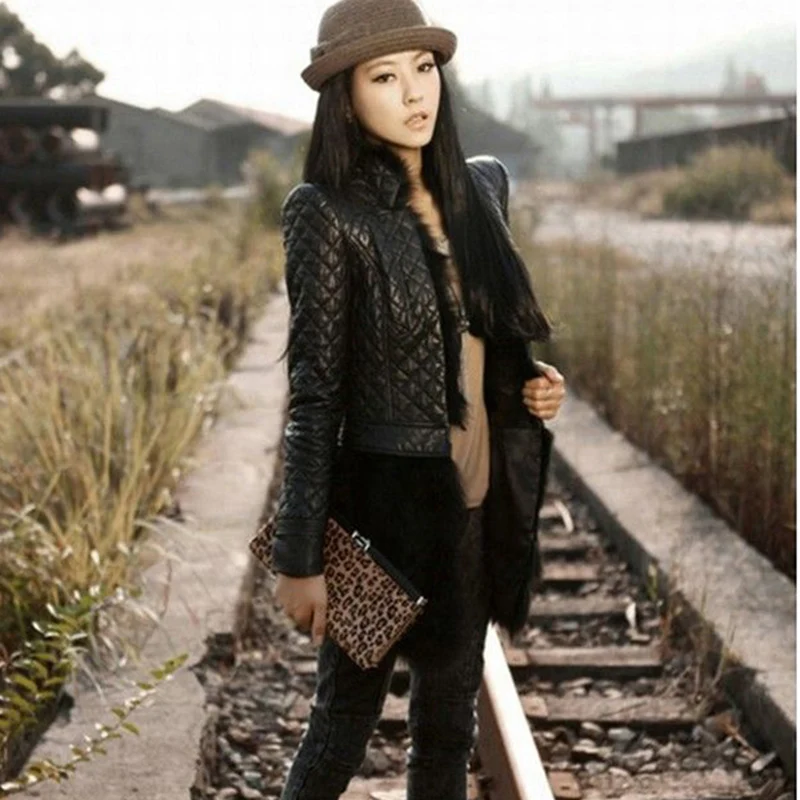 European Style Rabbit Fur Coat Leather Jacket Women Plus Size 6XL New Autumn Winter Medium-long PU Leather Clothing