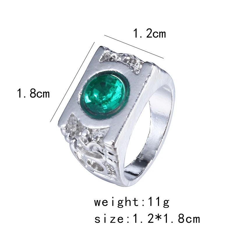 jewelry rings ring jewelry Fashion Jewelry Charm Green Lantern Ring For Men And Women