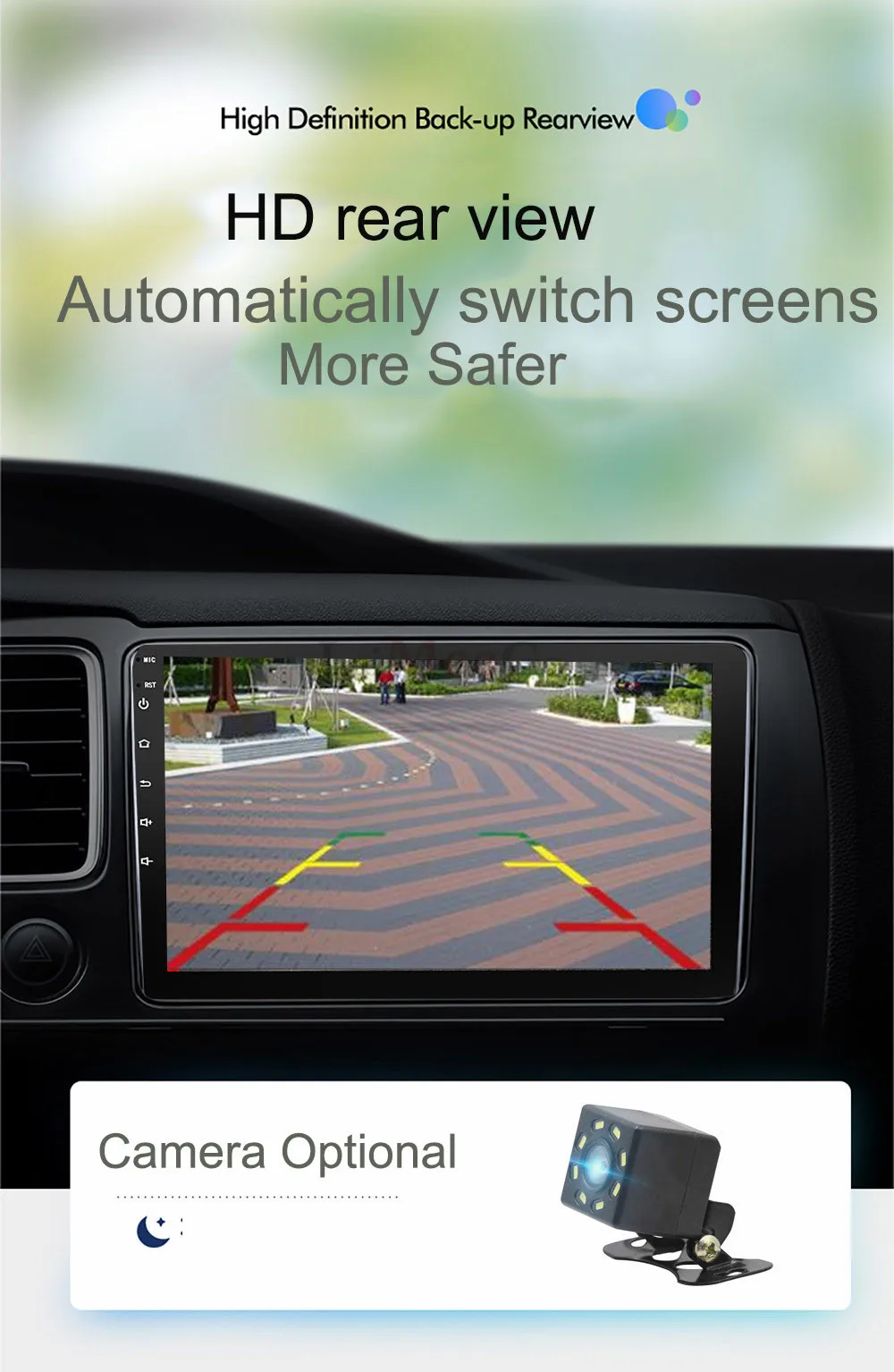 9 Inch Car HD Touch Screen Bluetooth Android Stereo Player 2 Din Radio GPS Navigation Mirror link  MP5 Android 8.1 Support WIFi (6)