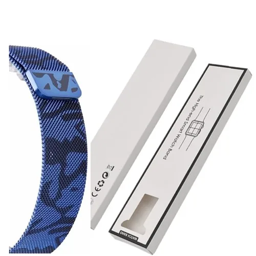 Старый клиент коробка+ Миланская петля ремешок для Apple Watch band - Цвет ремешка: Blue Camo