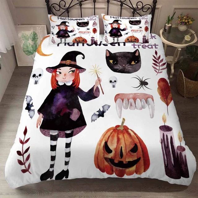 Bedclothes OEM Printed Duvet Cover Set Bedroom Bedding Halloween  Decorations Pillow Covers Horror Housse De Couette Adulte White - AliExpress