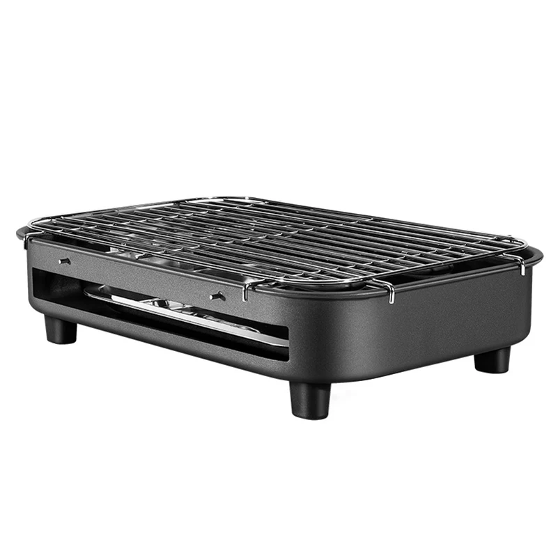 

1300W Portable Smokeless Nonstick Electric Grill Hot Dog Korean Rotisserie Rotating Barbecue Motor hotplate Meat Pan Household