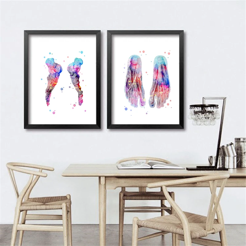 Feet Skeleton Wall Art Print Medical Office Decor