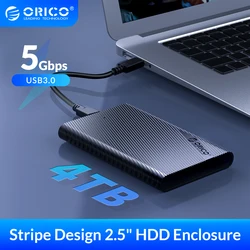 ORICO – boîtier pour disque dur externe SATA vers USB 3.0, 5 Gbps, 4 to, Compatible avec disque dur SSD de 2.5 pouces, 7 ~ 9.5mm 