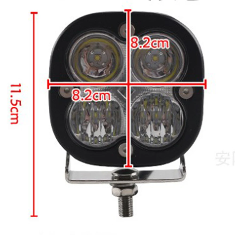 Светодиодный светильник для лодки, 2x20 Вт, для внедорожников, 6000 K, противотуманные фары для внедорожников, внедорожников
