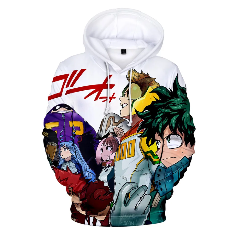 Hot Anime Hoodie My Hero Academia Sweatshirt Boku No Bakugou Katsuki Midoriya Izuku School Uniform | Мужская одежда