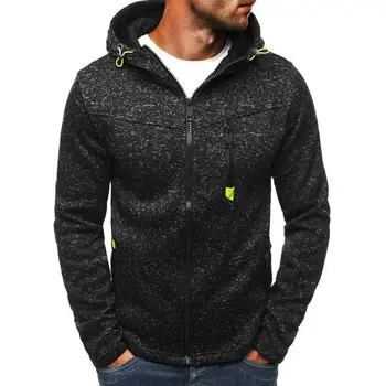 

2019 Gray/Black Hooded Sweatshirt Mens Fall Zip Up Hoodie Hoody Jacket Sweatshirt Casual Gym Hooded Coats Tops Outwear