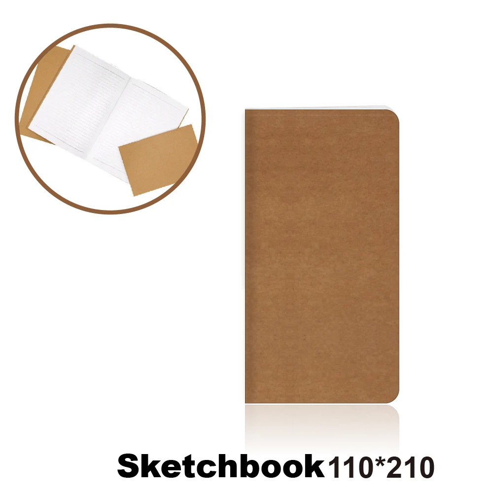 

110*210 Cowhide Paper Sketchbook Bullet Journal Cute Notebook Paper Weekly Planner Accessories Stationery Diary Agenda Travel
