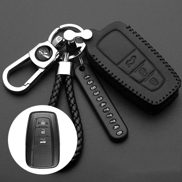 Luminous Leather Car Smart Key Cover key case cover key case car key shell for Toyota Camry CHR Prius Corolla RAV4 Prado