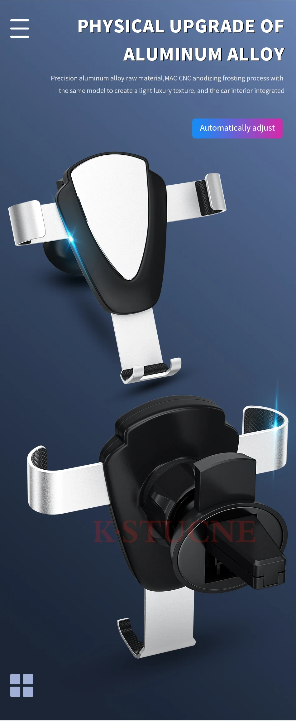 Gravity Car Phone Holder for Iphone 8 X Xs Max Samsung S9 S8 In Car Air Vent Mount Holders No Magnetic Mobile Stand
