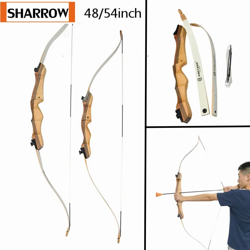 

48/54Inch Archery 14-16lbs Recurve Bow Youth Takedown Children Traditional Bow Outdoor Shooting Hunting Gift