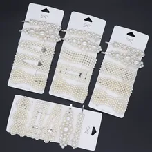 5 шт./компл. корейский новые модные свадебные туфли Украшенные жемчугом; заколка для волос для Для женщин элегантные Шпильки заколка для волос для девочек заколки для волос для девочек, женские аксессуары для волос