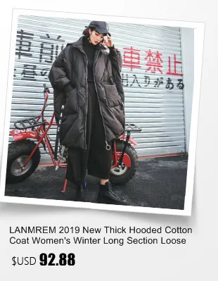 LANMREM новая осенняя и зимняя модная однотонная однобортная длинная свободная теплая ветровка PA999