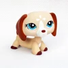 LPS-tienda de mascotas de juguete para niños, perro salchicha raro 1491, perro blanco bonito con ojos azules, animales originales, juguetes para niños ► Foto 2/2