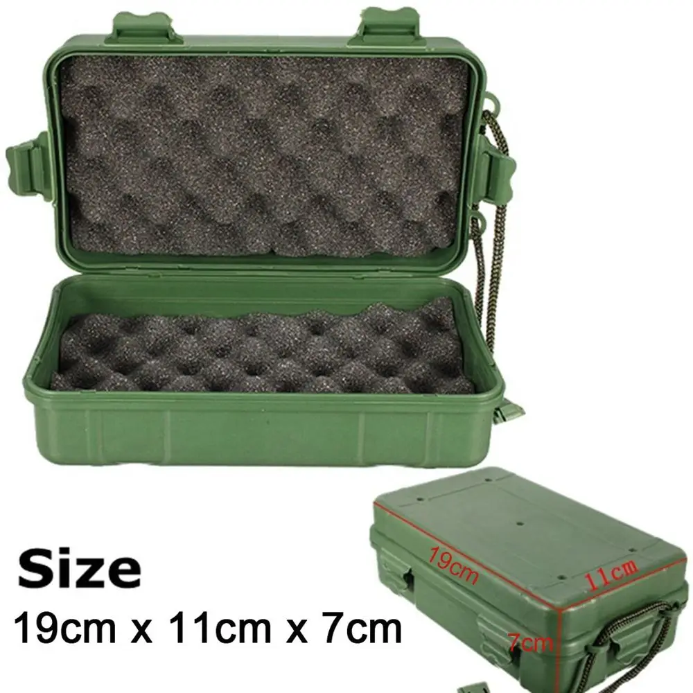 1PC Outdoor Shockproof Waterproof Boxes Survival Airtight Case Holder For Storage Matches Small Tools Travel Sealed Containers | Дом и сад