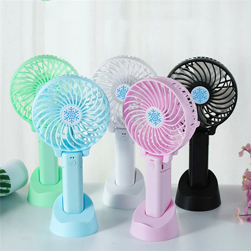 USB Mini Handheld Fan Portable Mobile Holder Fans Desk Stroller Table Fan Cooling Electric Fan