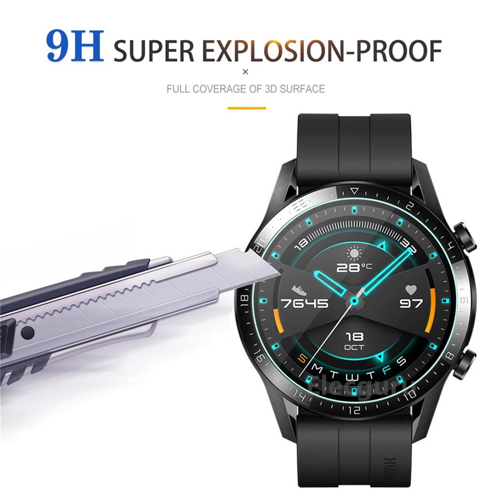 3 шт./компл. закаленное Стекло Smart Watch Защитная пленка для huawei GT 2 Смарт часы тонкой