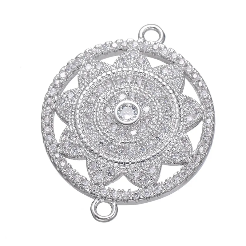 White Gold Juya DIY браслет фурнитура поставки золото/серебро Бесконечность Шарм соединители аксессуары для женщин браслет ожерелье серьги изготовление - Цвет: White Gold