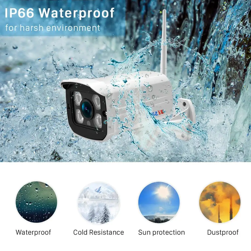 IP камера BESDER Беспроводная с поддержкой Wi Fi 1080P 2 Мп функцией оповещения по