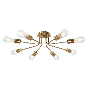 

Creative Retro Personality Vintage Ceiling Light Iron Multiple Rod Luminaria Industrial Led Home Lighting Fixture Ceiling Lamp