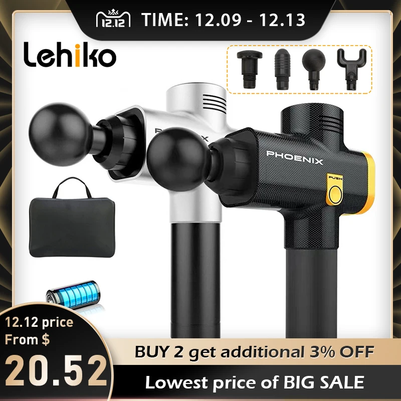 Buy Phoenix A2 muscle massage gun high frequency Electric body massager Clear Lactic acid portable bag after exercise