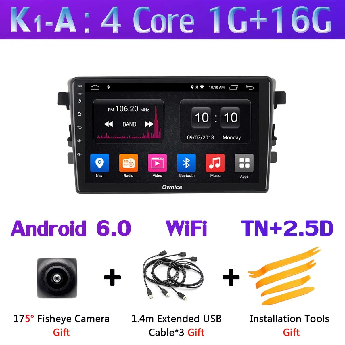 K1-A " 360 ° панорамный автомобильный dvd-плеер Android gps навигации для Suzuki Celerio/Cultus автомобиля DSP 4 аппарат не привязан к оператору сотовой связи - Цвет: K1-A