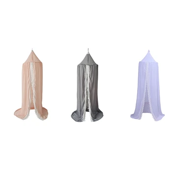 

Chiffon Mosquito Net Kids Crib Canopy Bed Cover Mosquito Net Curtain Bedding Round e Tent Fly Protection