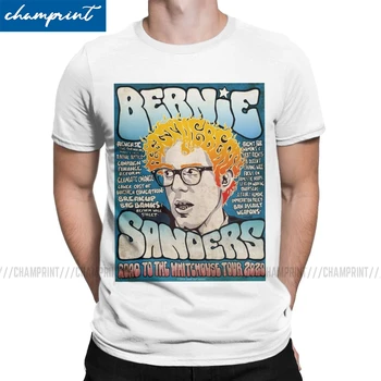

Feel The Bern 2020 Oldskool Poster T-Shirts Men Bernie Sanders President Election Politics Funny Tees Gift Tops