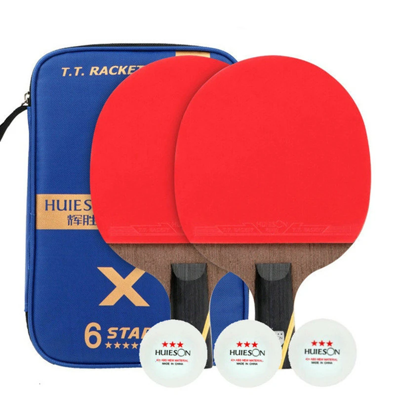 HuiesonTableTennisRacketSetLongHandleShortHandleCarbonBlade