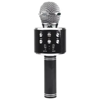 

Wireless Bluetooth Karaoke Ws858 Microphone Speaker Portable Handheld Karaoke Mic Speaker Machine Singing Hosting Ktv Ws 858 Bla