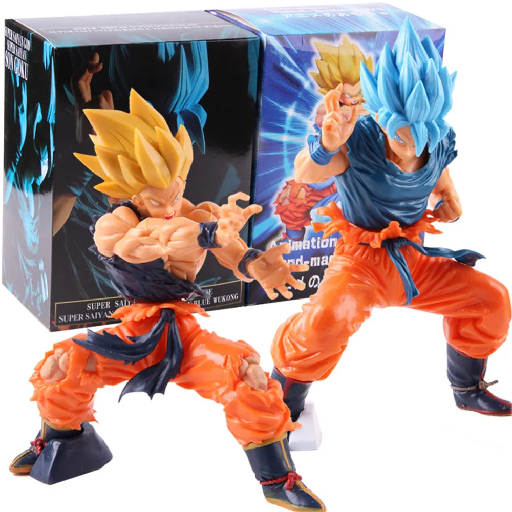 Anime Dragon Ball Z Figures Son Goku Super Saiyan Super Masterlise Action Figurals Battle Blue Goku Damage Toys Collectible Doll