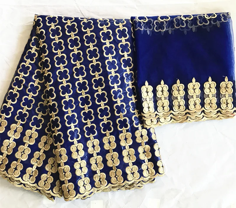 Королевский синий кружевной ткани модные женские Базен brode getzner guinea парча ткань высокого качества Базен riche кружева 5+ 2 ярдов/партия