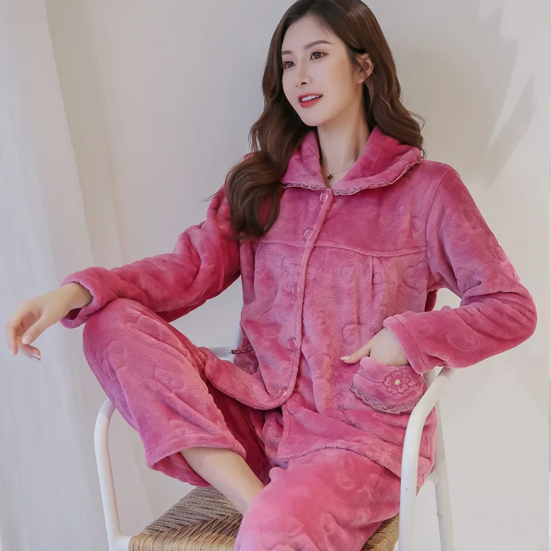 

Autumn And Winter New Style Cut Flower Mink Cashmere Middle-aged Cardigan Fold-down Collar Loose-Fit Live Waist Plus-sized Large