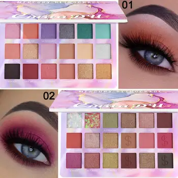 

Makeup Eyeshadow Pallete Makeup Brushes 18 Color Shimmer Pigmented Eye Shadow Palette Make up Palette Cosmetics TSLM1