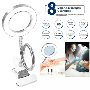 

Multifunctional Table Lamp Magnifying Glass Lamp Clip Desk Lamp Eye Protection Reading Led Desk Lamp Beauty Makeup Tattoo Light